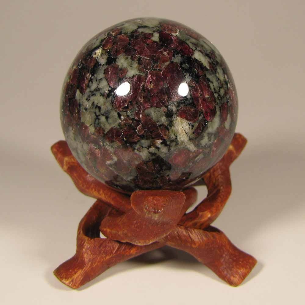 40mm EUDIALYTE Sphere Ball w/ Stand – Kola Peninsula, Russia