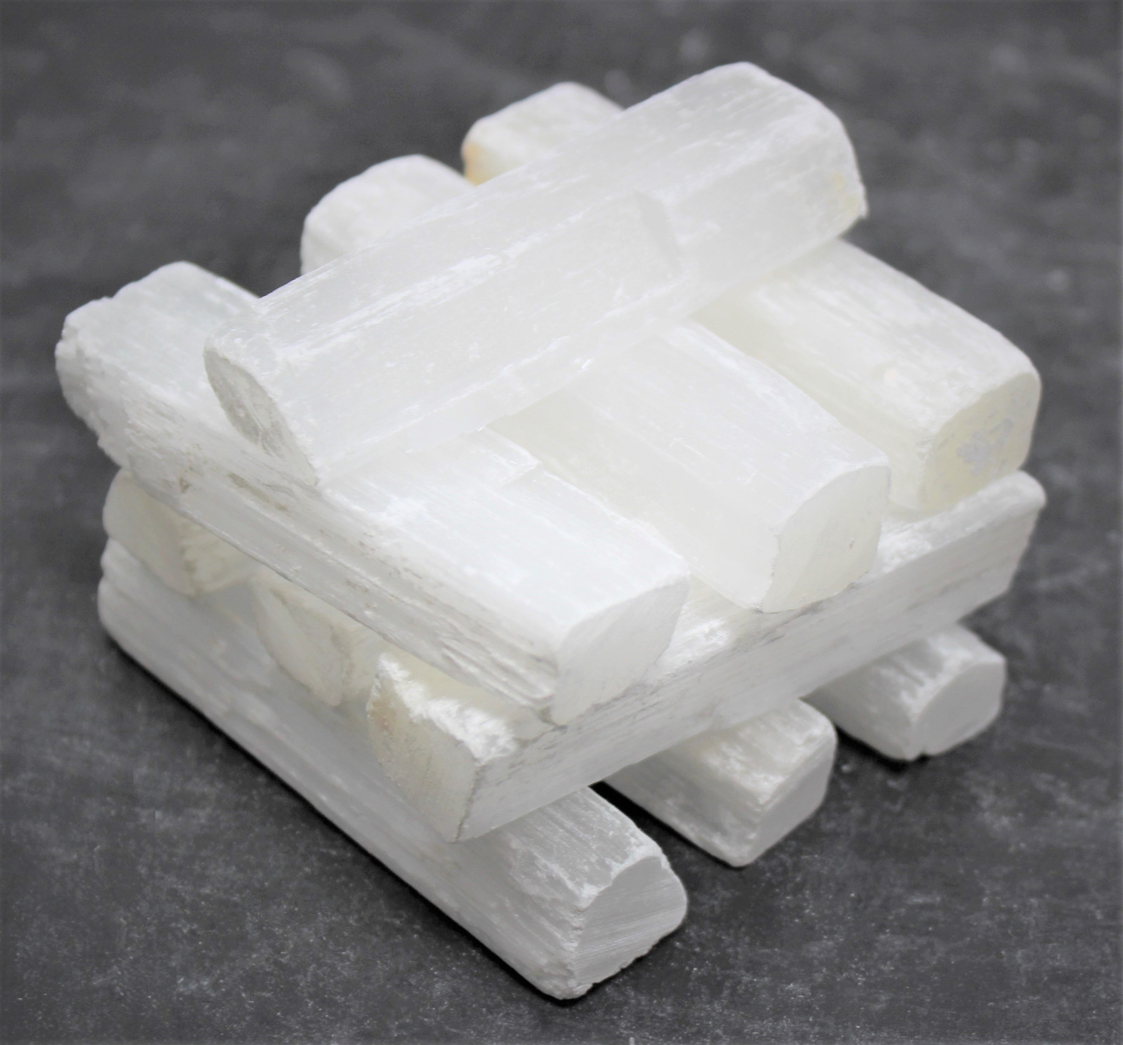 3 lb Bulk Wholesale Lot 2.5″ – 3″ Selenite Logs Crystal Stick Wand Blade