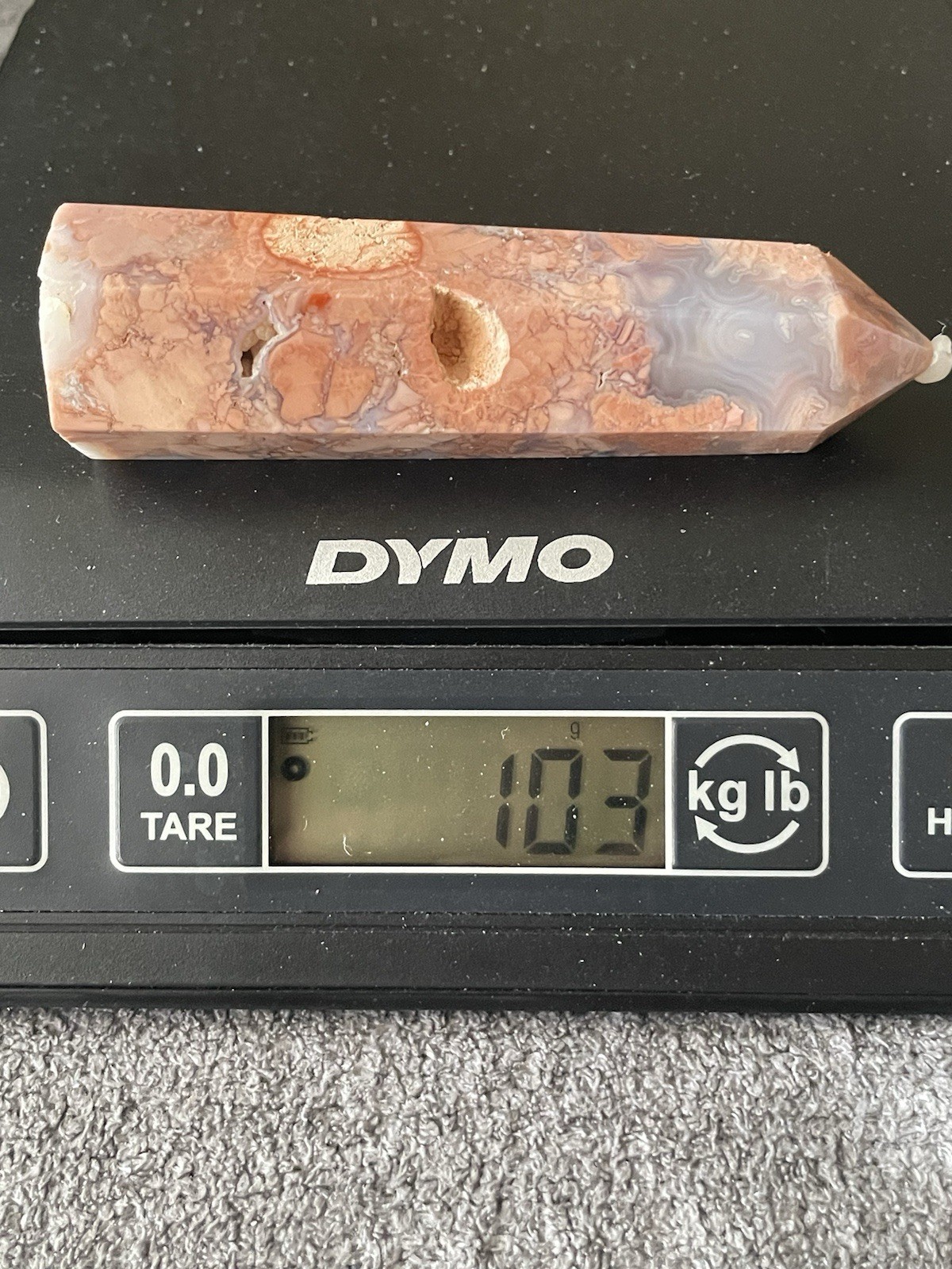Cotton Candy Agate Crystal/Gemstone Mini Point/Tower 103G 4″ x 1 1/4″