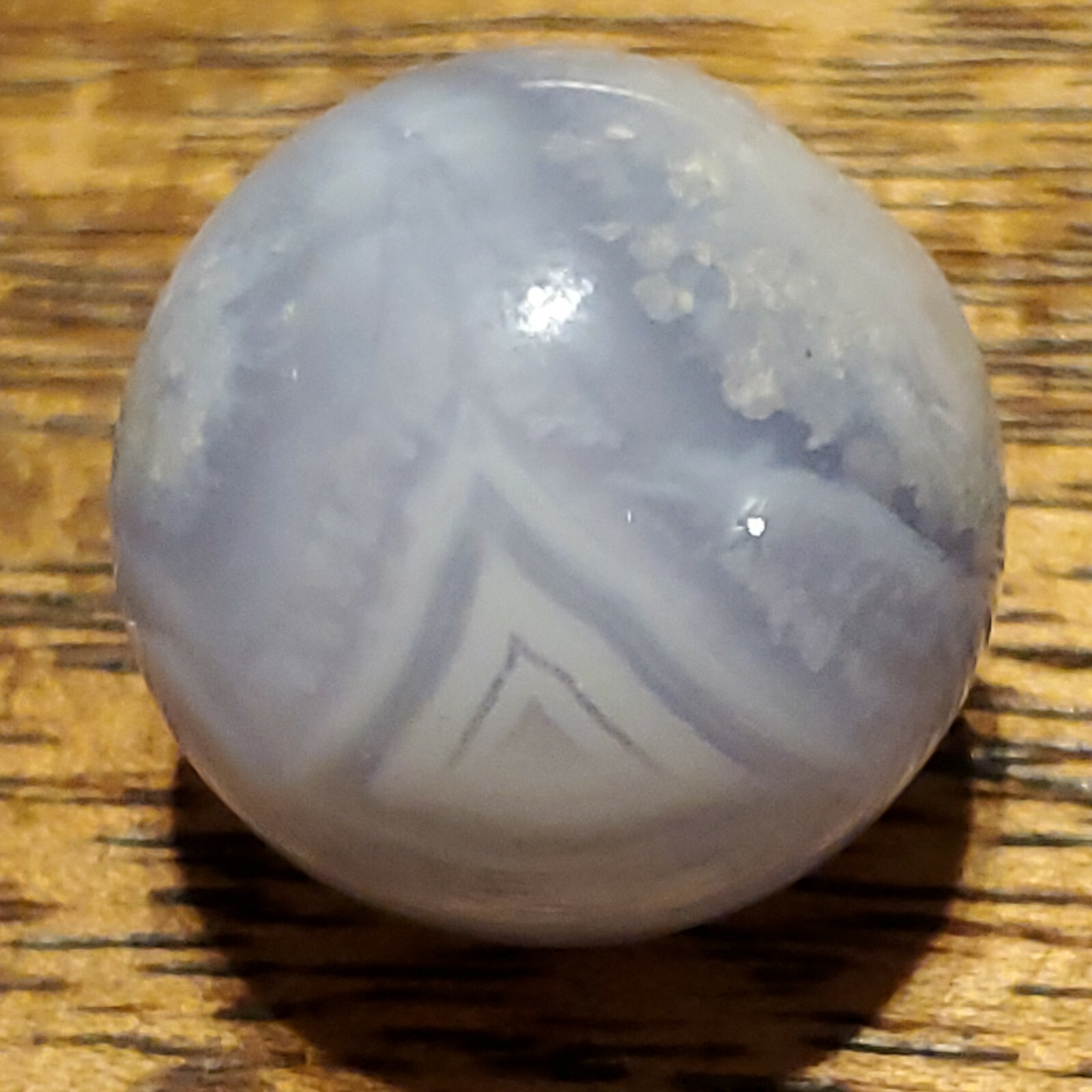 Blue Lace Agate Sphere Ball Orb Marble 20.5mm 14g