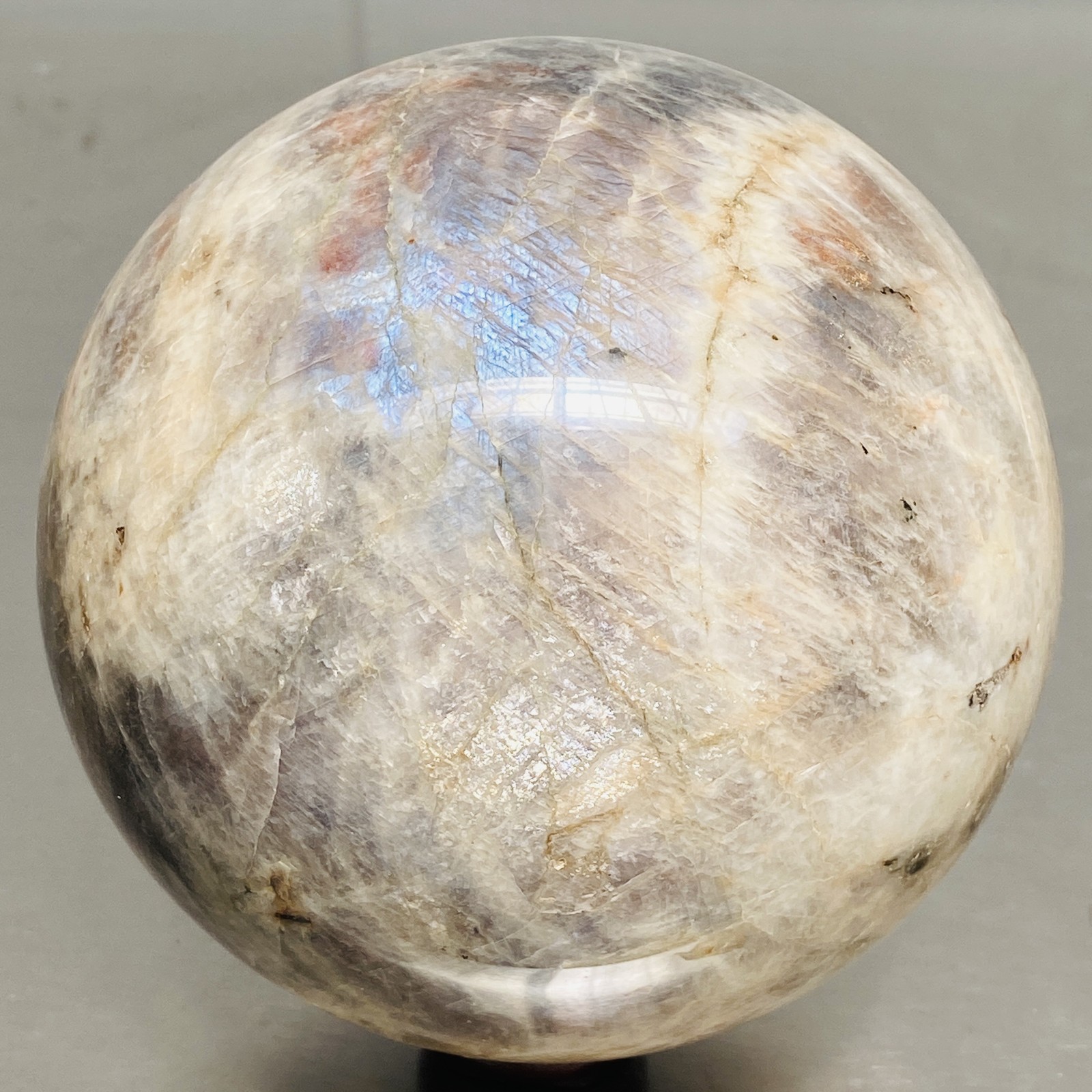 Natural Gray moonstone sphere quartz Crystal ball Healing 3160G (6.96LB)