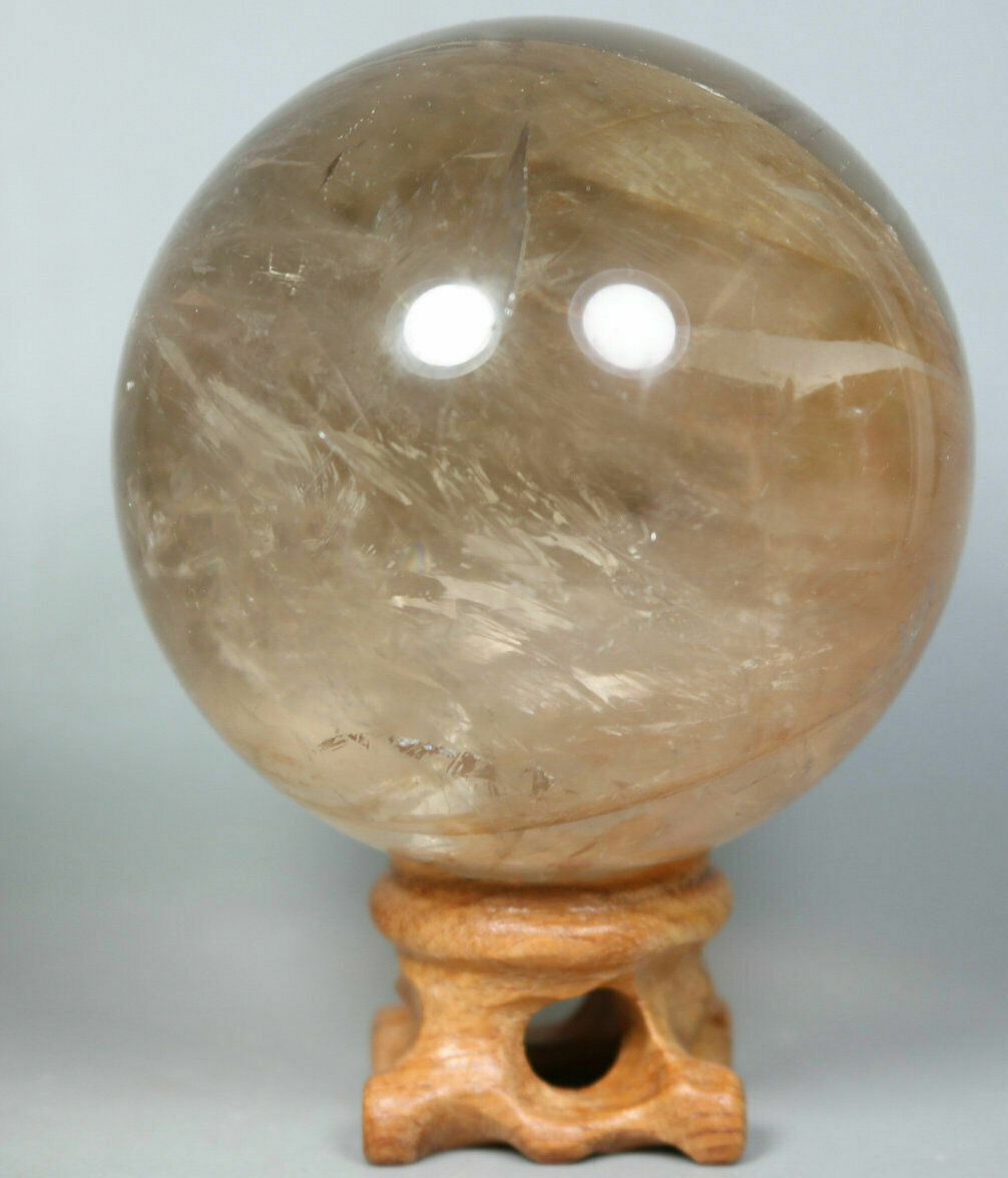 0.95lb Natural RED FIRE QUARTZ Hematoid Crystal PHANTOM MULTI-INCLUSIONS Sphere