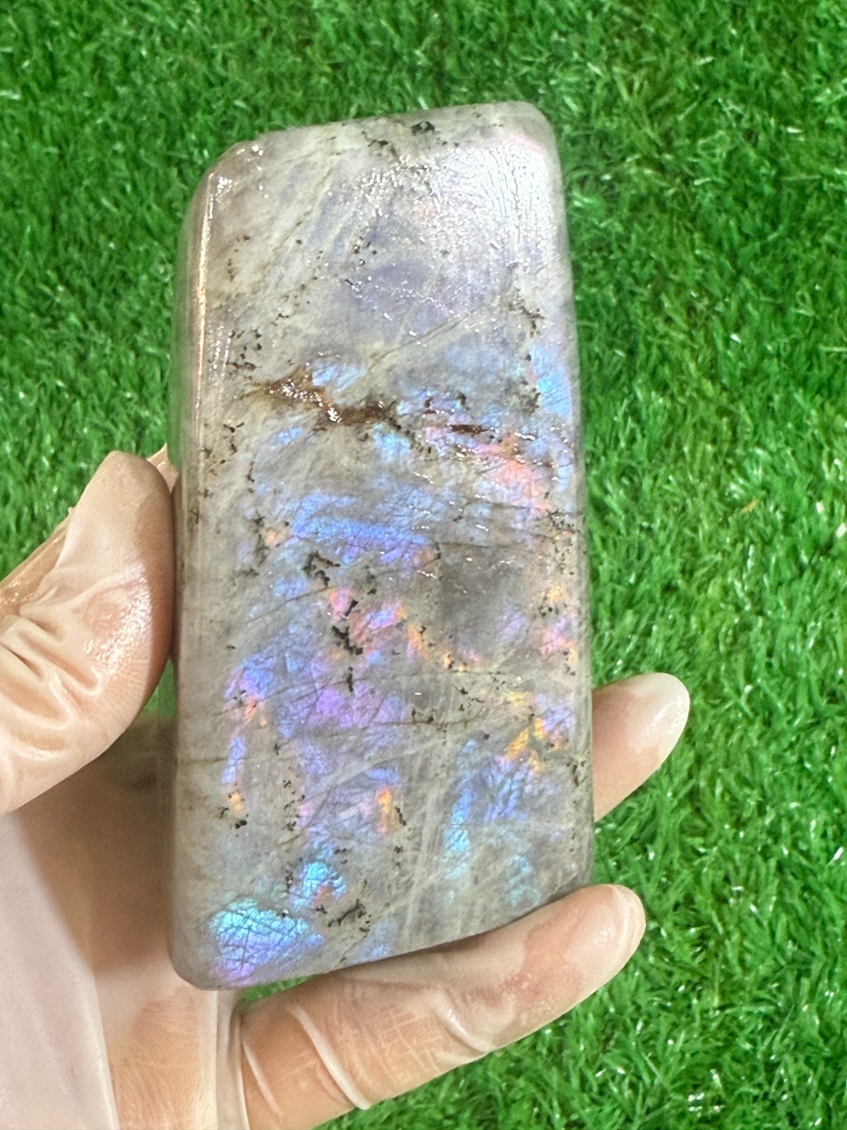 8.8LB Natural Labradorite Quartz Crystal Mineral Spectrolite Healing