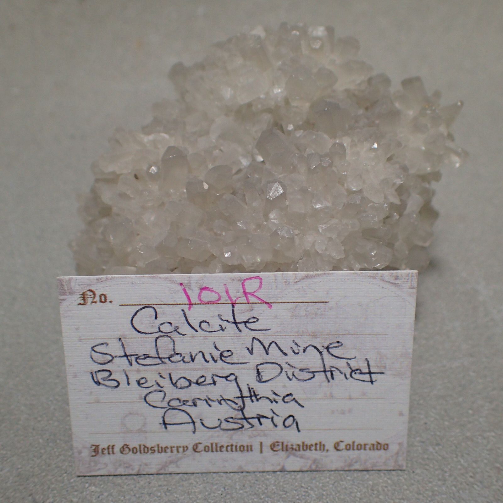 Calcite, Stefanie Mine, Bleiberg District, Carinthia, Austria