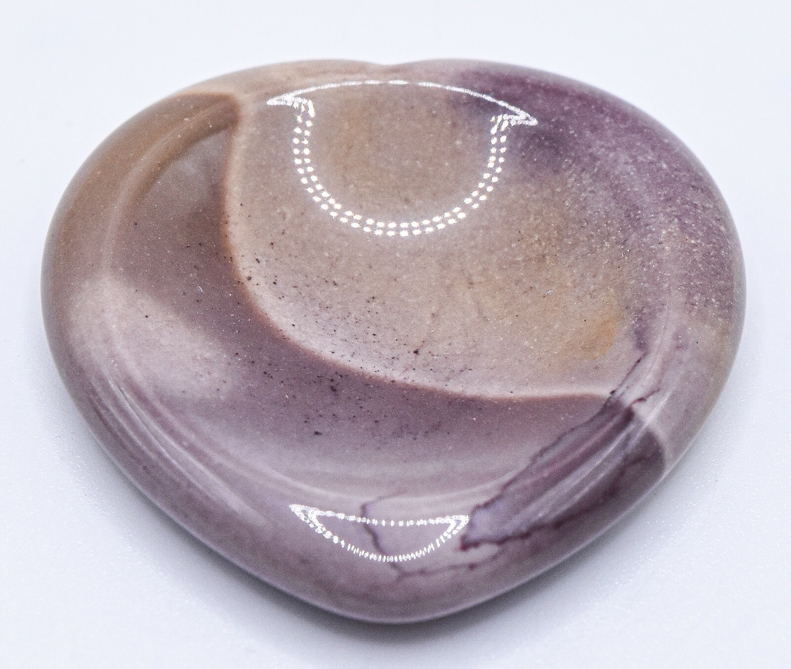 40mm Mookaite Jasper Heart Worry Stone / Mini Bowl Crystal Mineral Australia 1PC