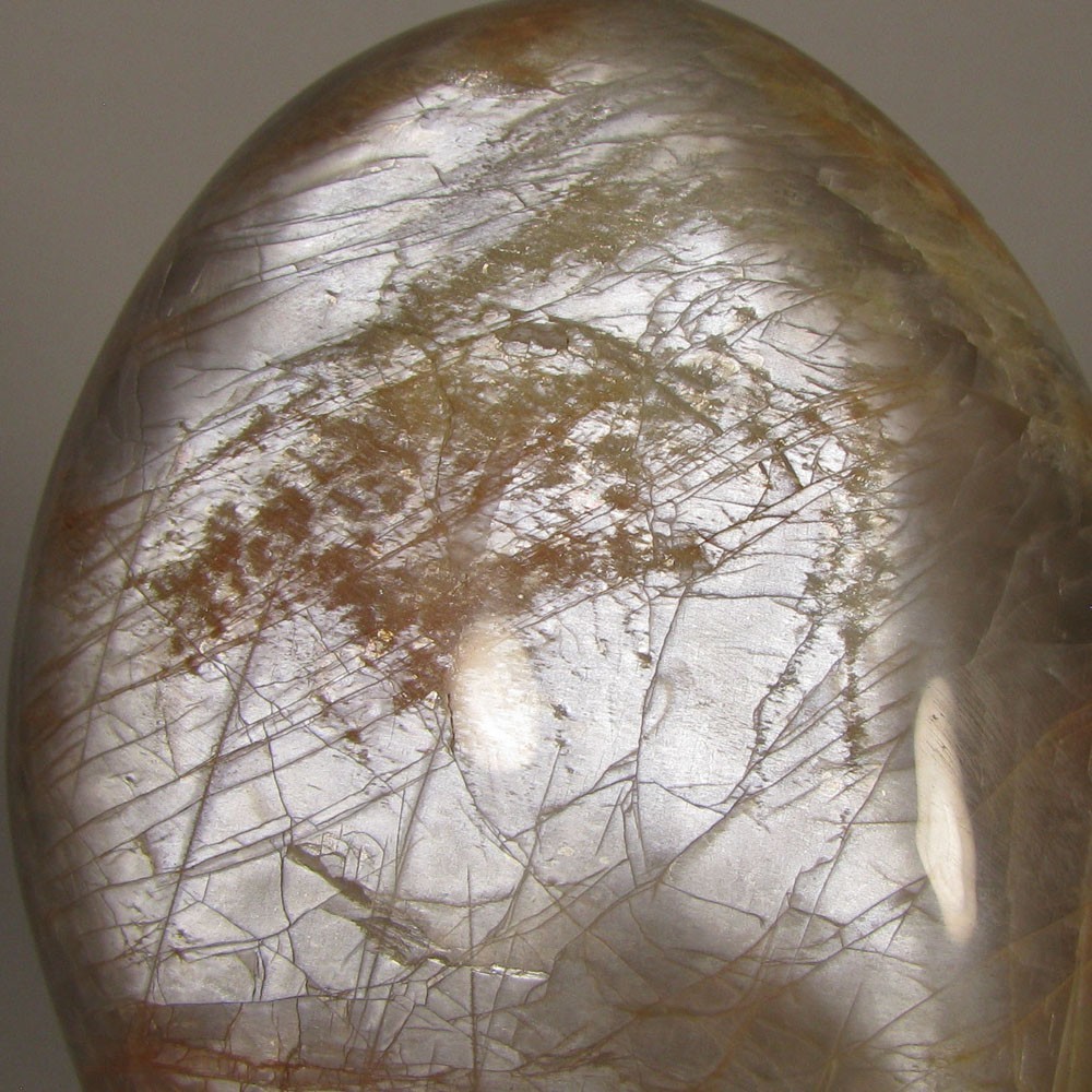 4.1″ PEACH MOONSTONE Gemstone Polished Freeform Standup – Madagascar – 1.6 lbs.