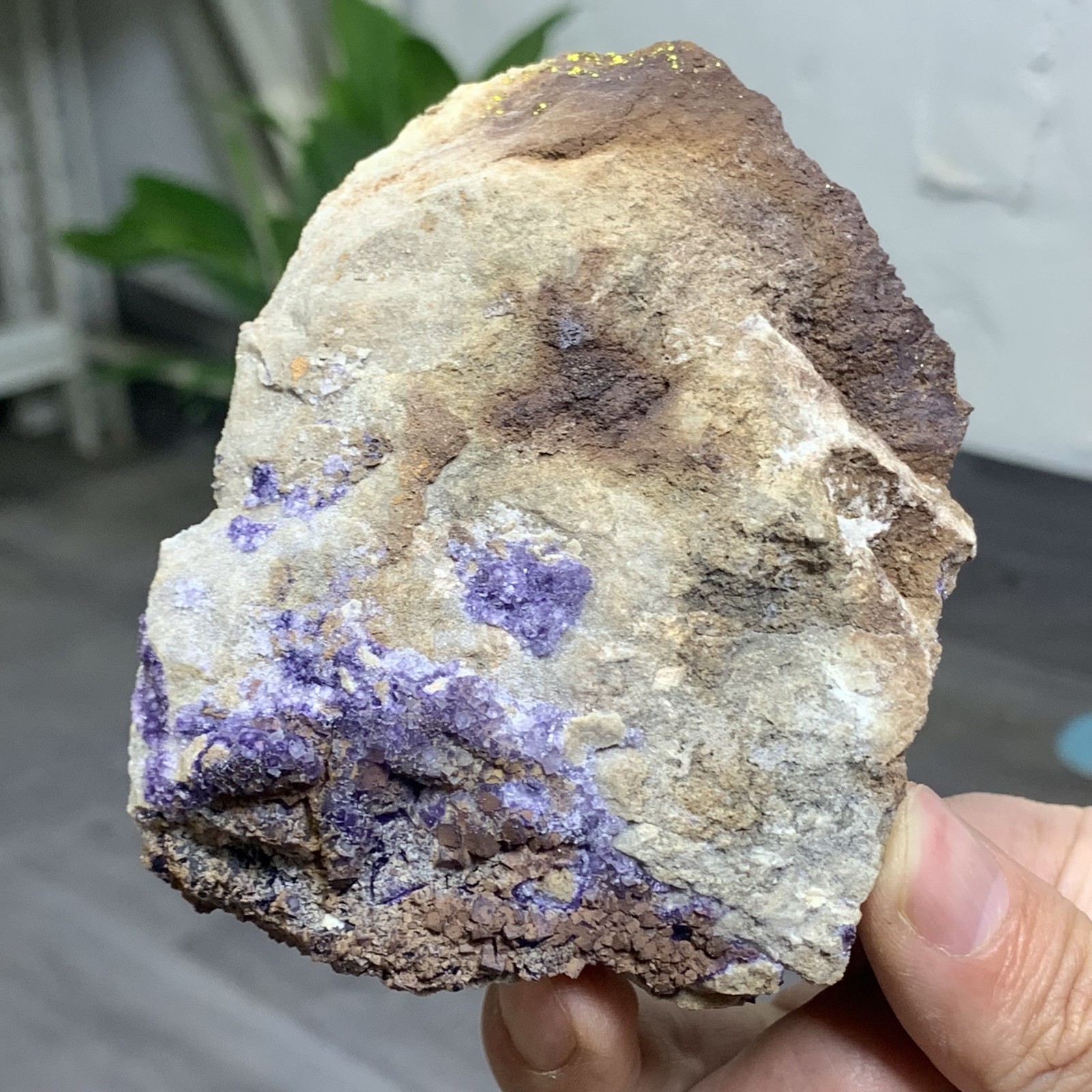 248G Rare transparent purple cubic fluorite mineral crystal sample/China
