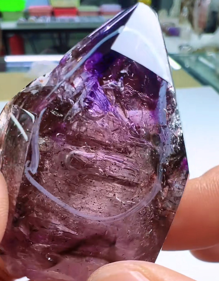 51*36*25mm Natural Enhydro Quartz Crystal Moving Water Drop Reiki Heal Specimens