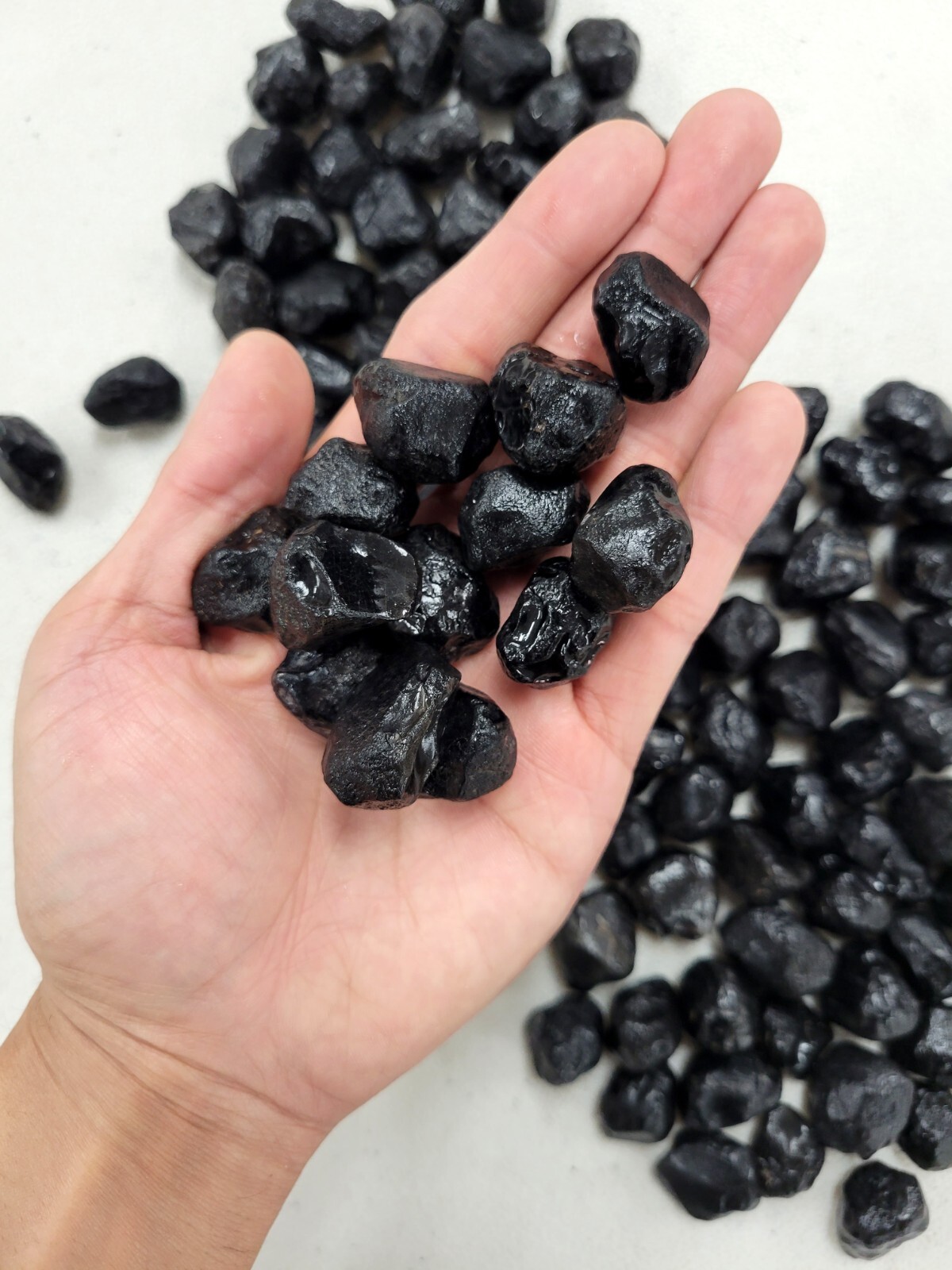 Obsidian Apache Tears Rough Stone Crystals Gems For Jewelry Healing Tumbling