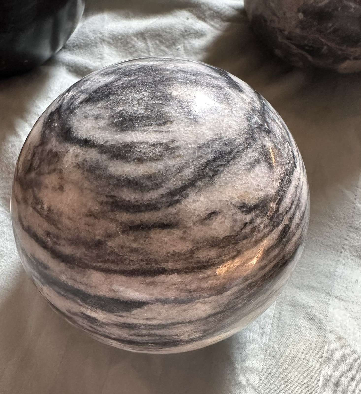 6 Solid Marble Polished Balls Decorative Sphere/ Orb Heavy Stone 3.75-4”