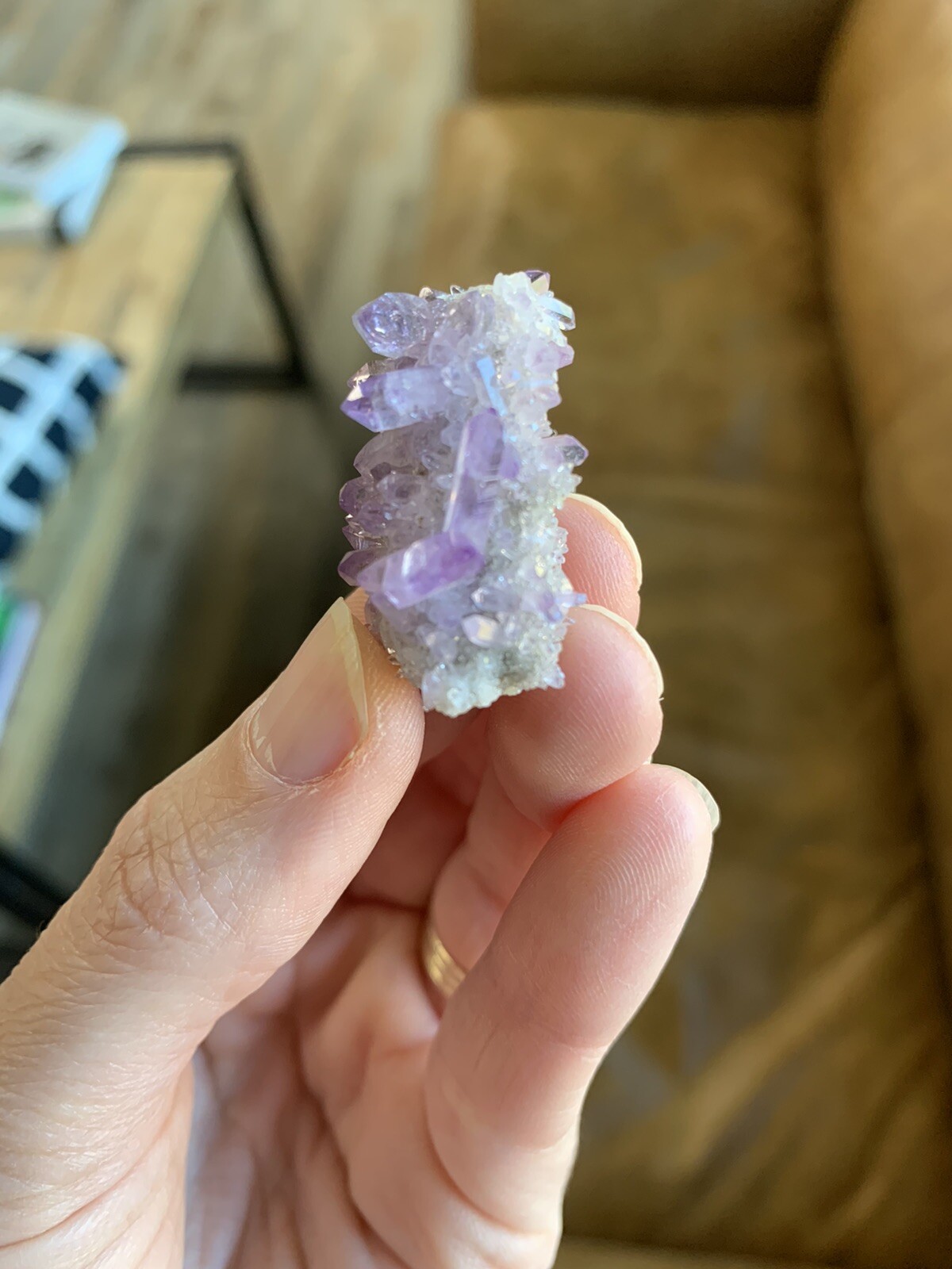 Vintage Mini Purple Lilac Amethyst Crystal Cluster, Veracruz Mexico