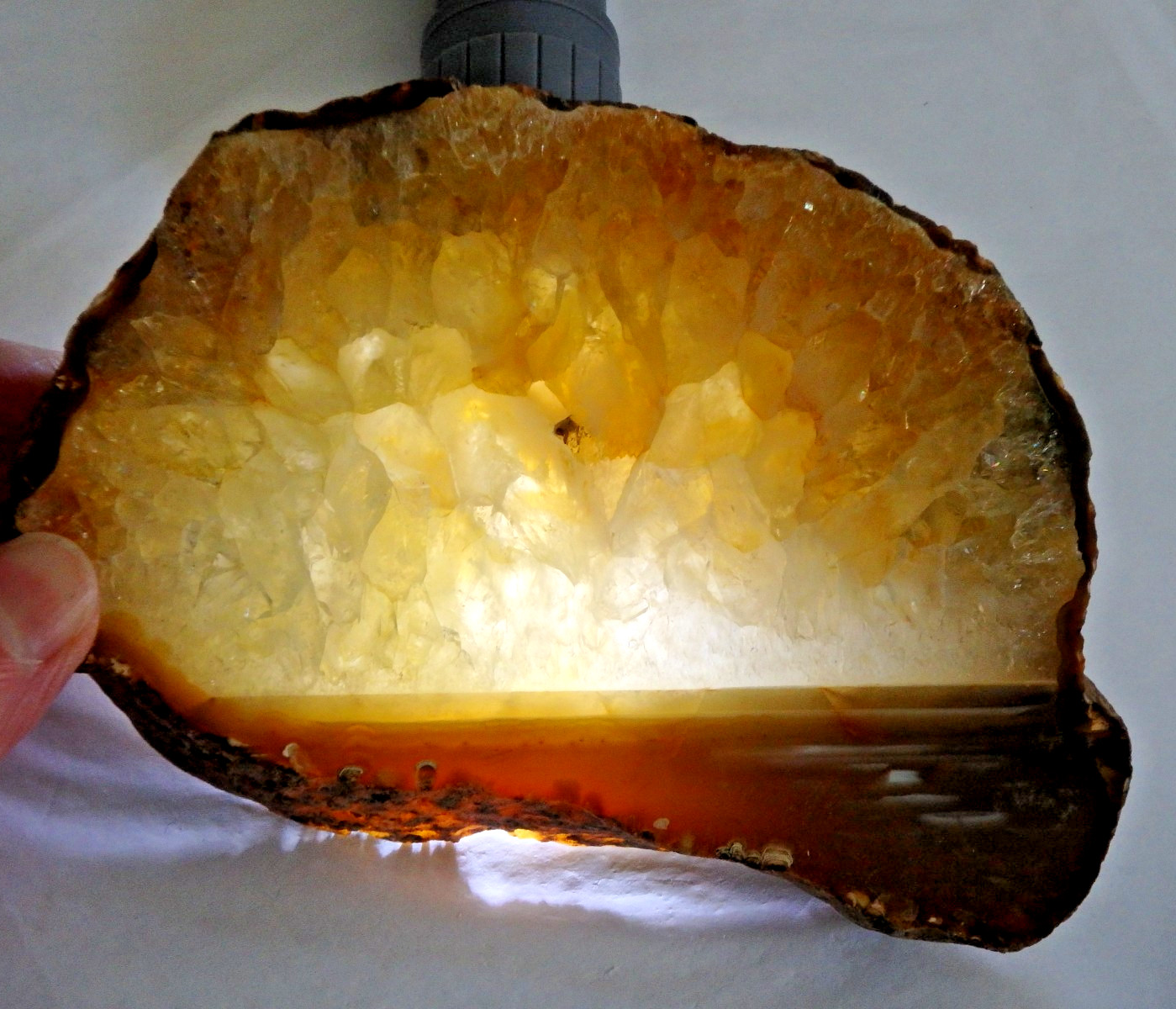 Crystal Stunning Quartz Slice 1 lb. 2 ounces 3/4″ thick Brazil Polished