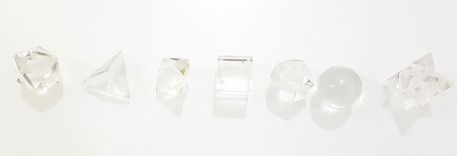 Natural Crystal Quartz Beautiful Clear Crystal Sacred Geometry Set Strong Grid