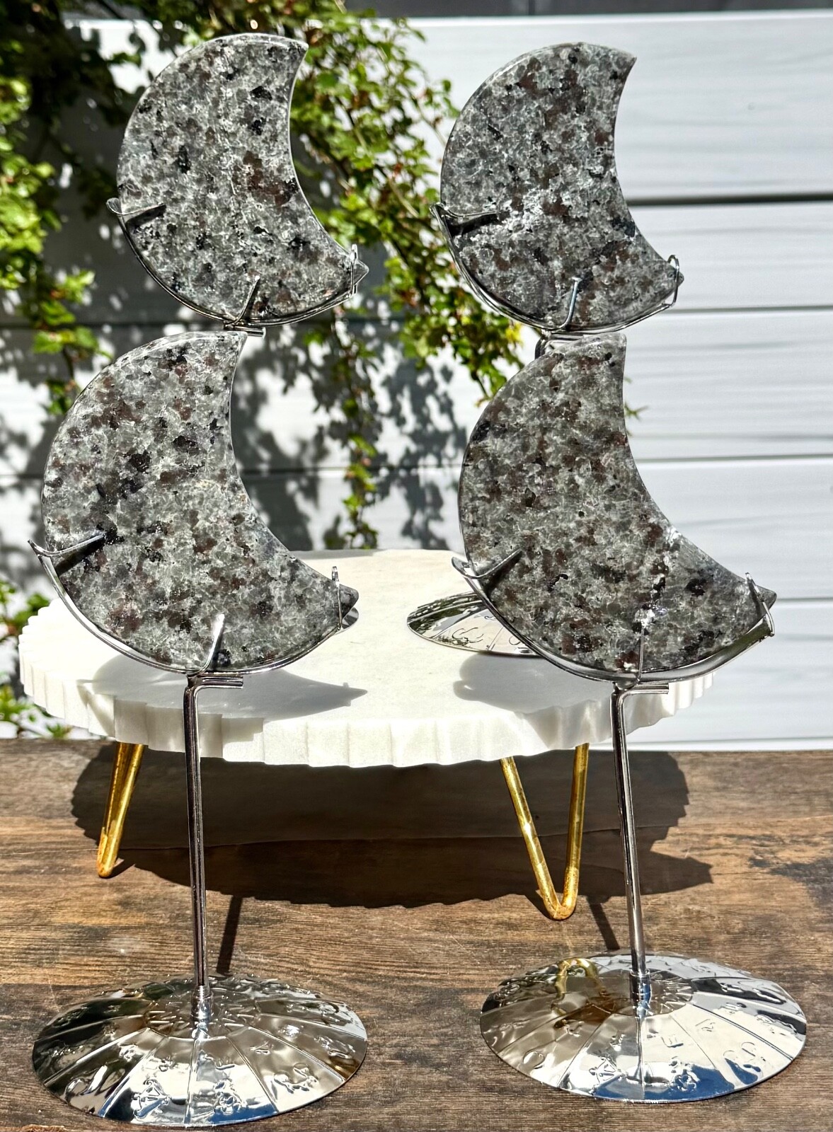 Wholesale Lot 4 Pcs Natural Yooperlite Moon W/ Zodiac stand Healing