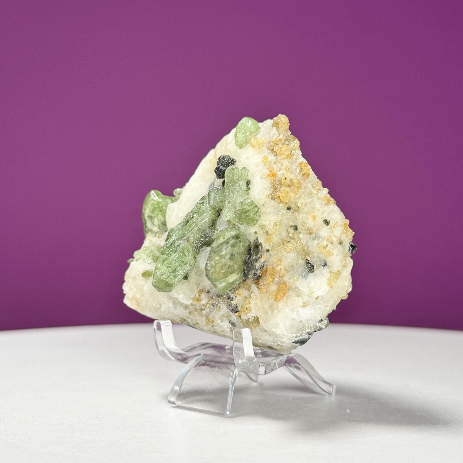 Diopside Crystal, Chrome Diopside, Green Diopside, Mineral Specimen