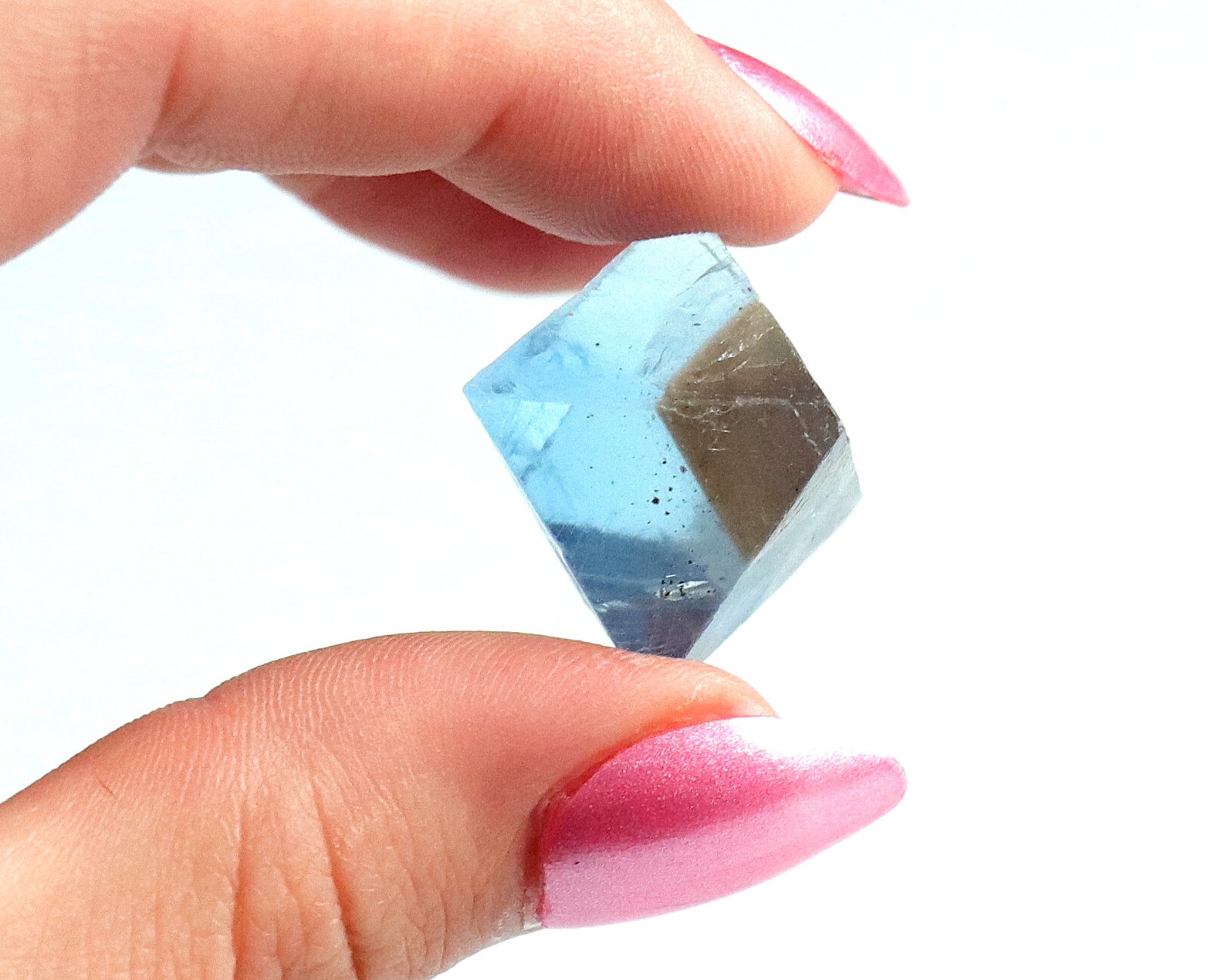 Fluorite Octahedron Gemmy Sky Blue Color Cave In Rock, Illinois 2.9 Cms