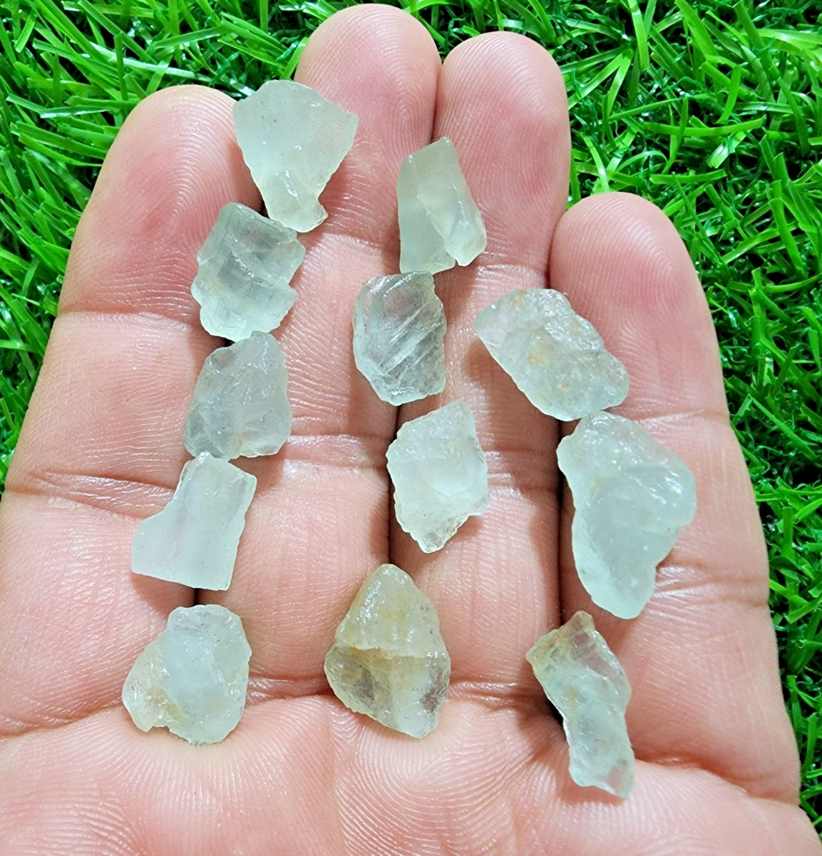 12 Pcs Unique Aquamarine Gemstone Rough Lot 11-19 mm Aquamarine Rough Stone Bulk
