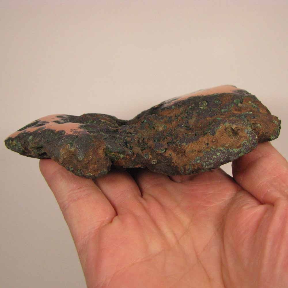 5.1″ Polished Glacial Native FLOAT COPPER Butchite Specimen – Michigan – 1.2 lbs