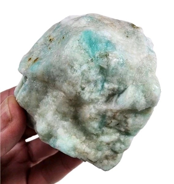 Amazonite in Quartz Crystal Rough Brazil 166.7 grams