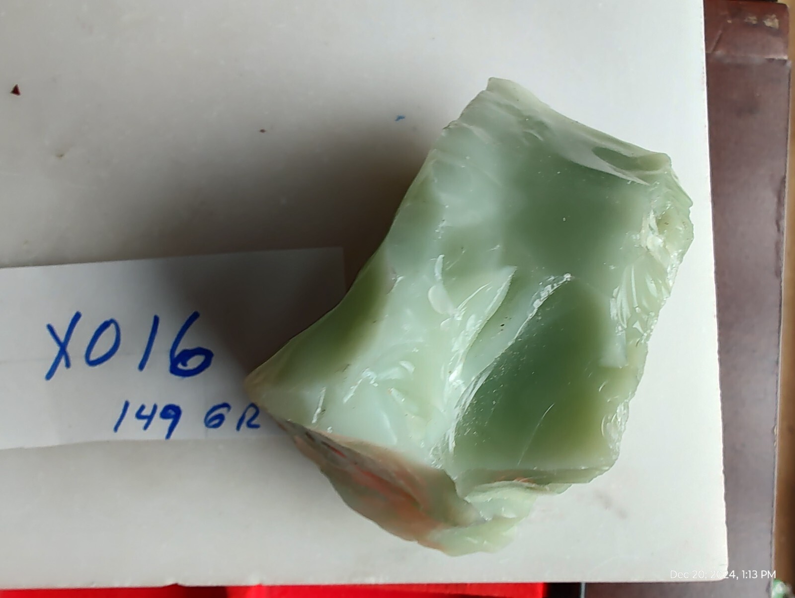 Lady Nellie Monatomic olive Green Andara energy Crystal 149 gram