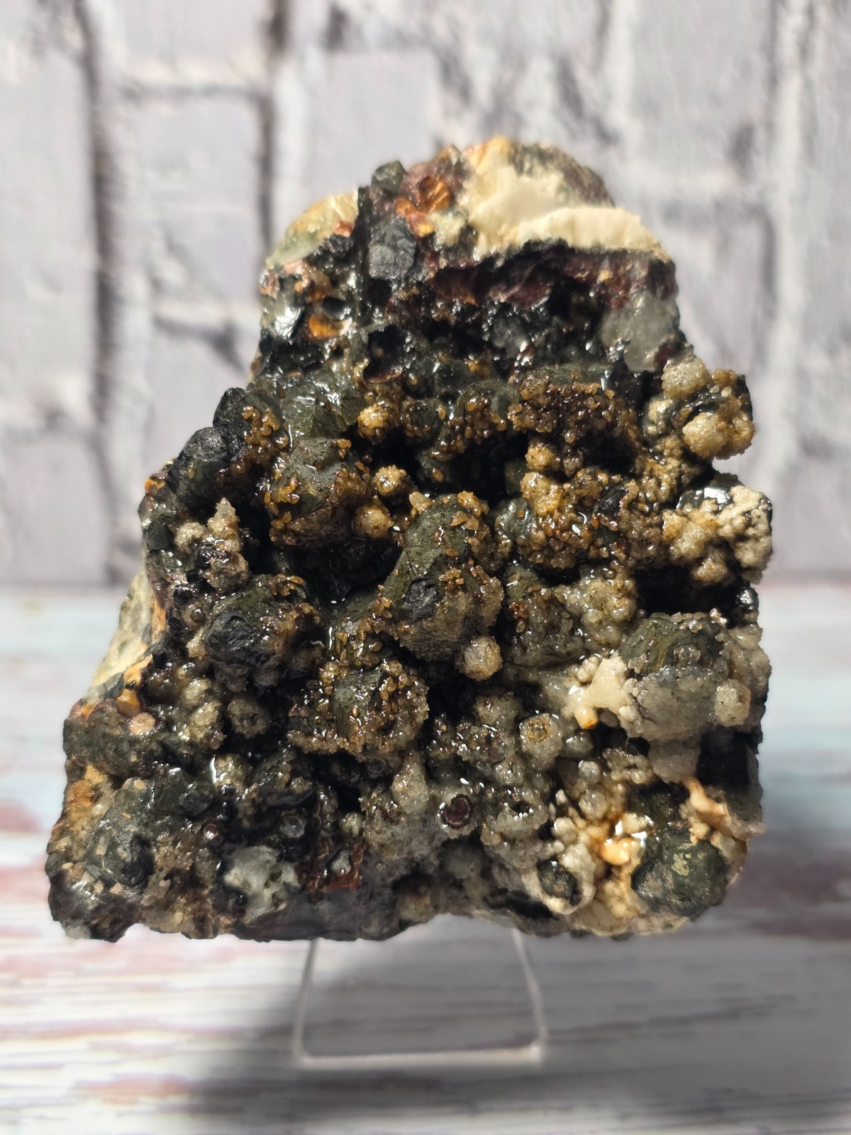 Rare Green Quartz with Siderite, Calcite & Galena – 441g Display Specimen