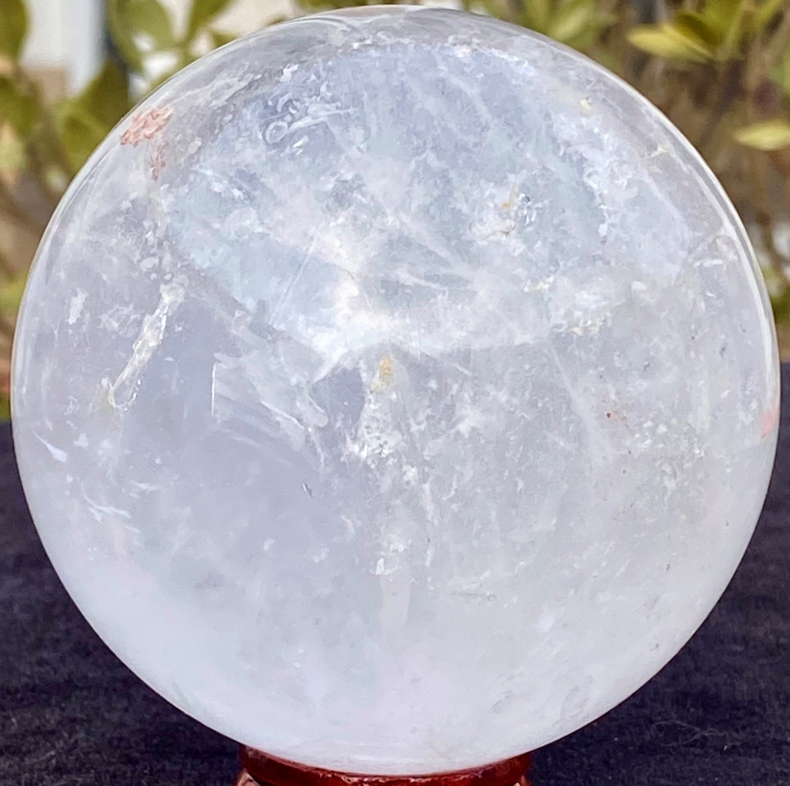 1.15LB Natural white crystal transparent quartz crystal ball repair