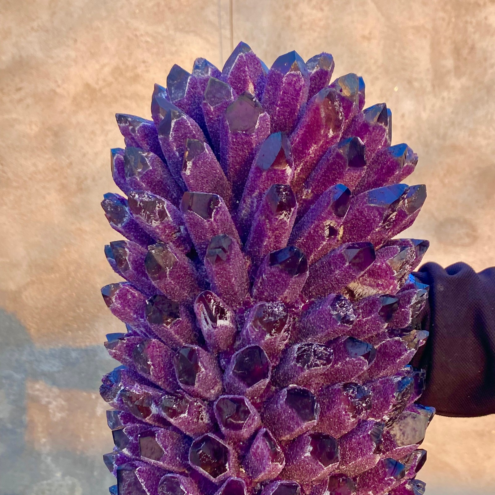 32.73LB Natural Purple Crystal Cluster/Flower Shape Mineral Specimen healing