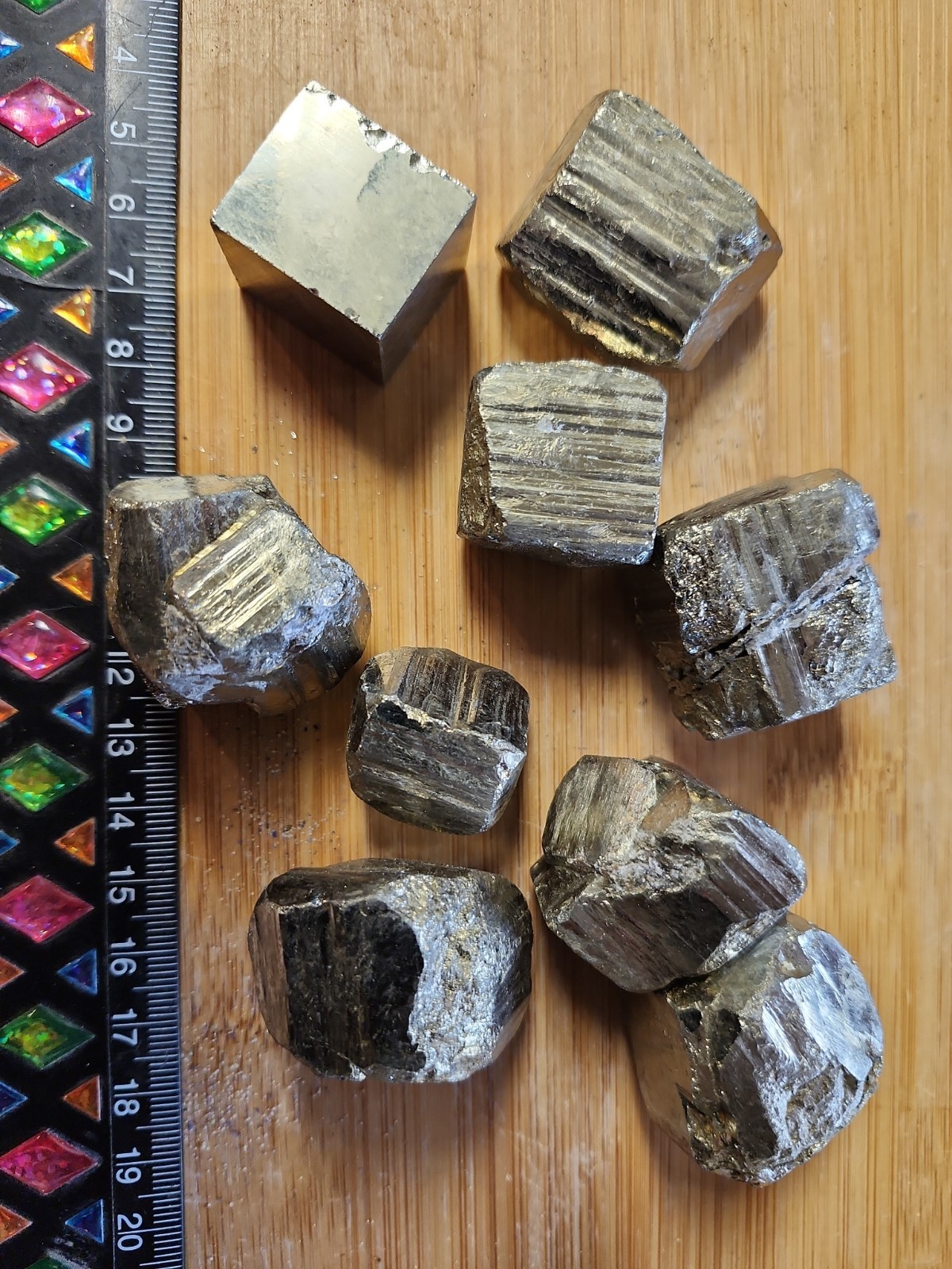 Pyrite Cubes Lot Of 9 Free Shipping 557g