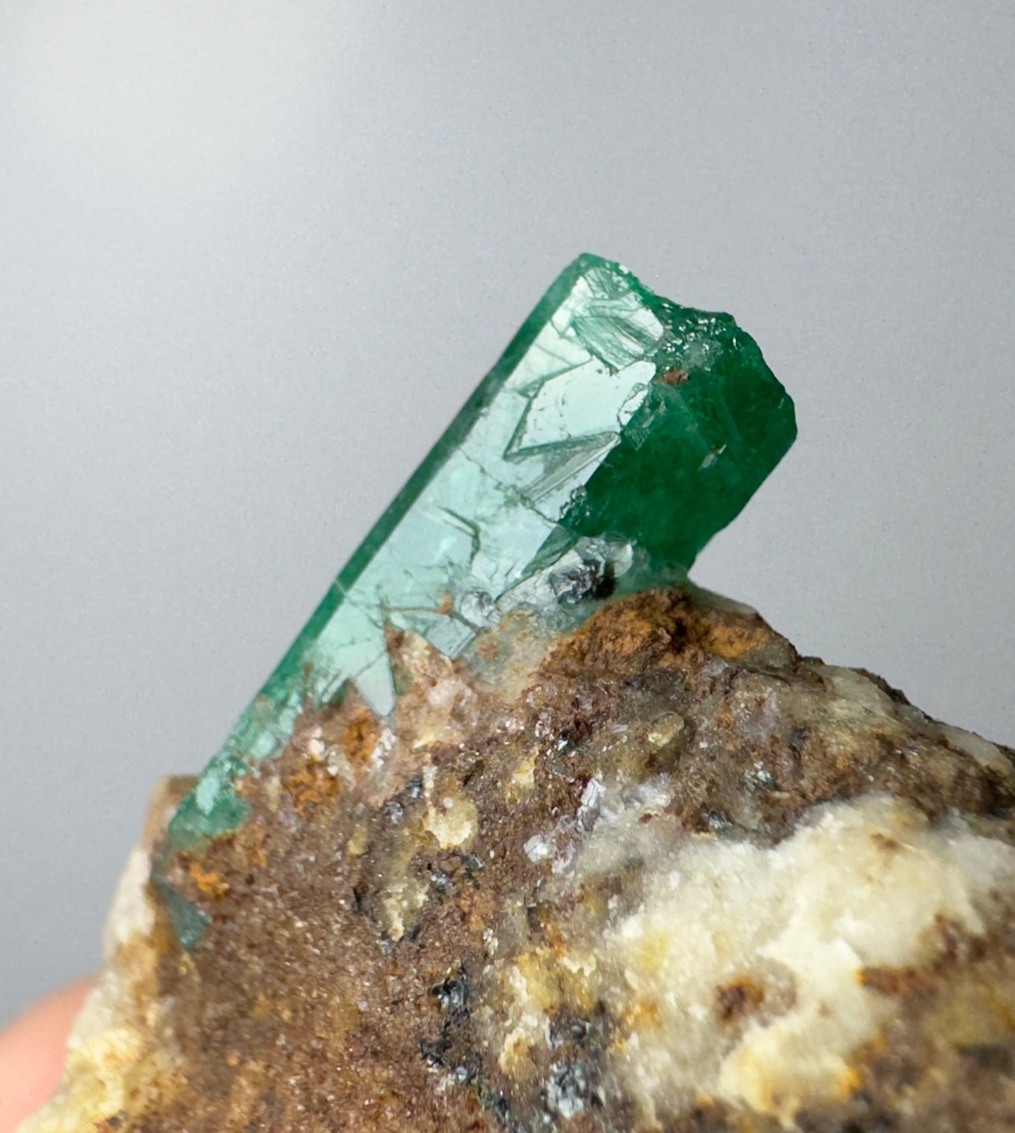 341 CT Natural Emerald Crystals On Matrix From Panjshir Afghanistan