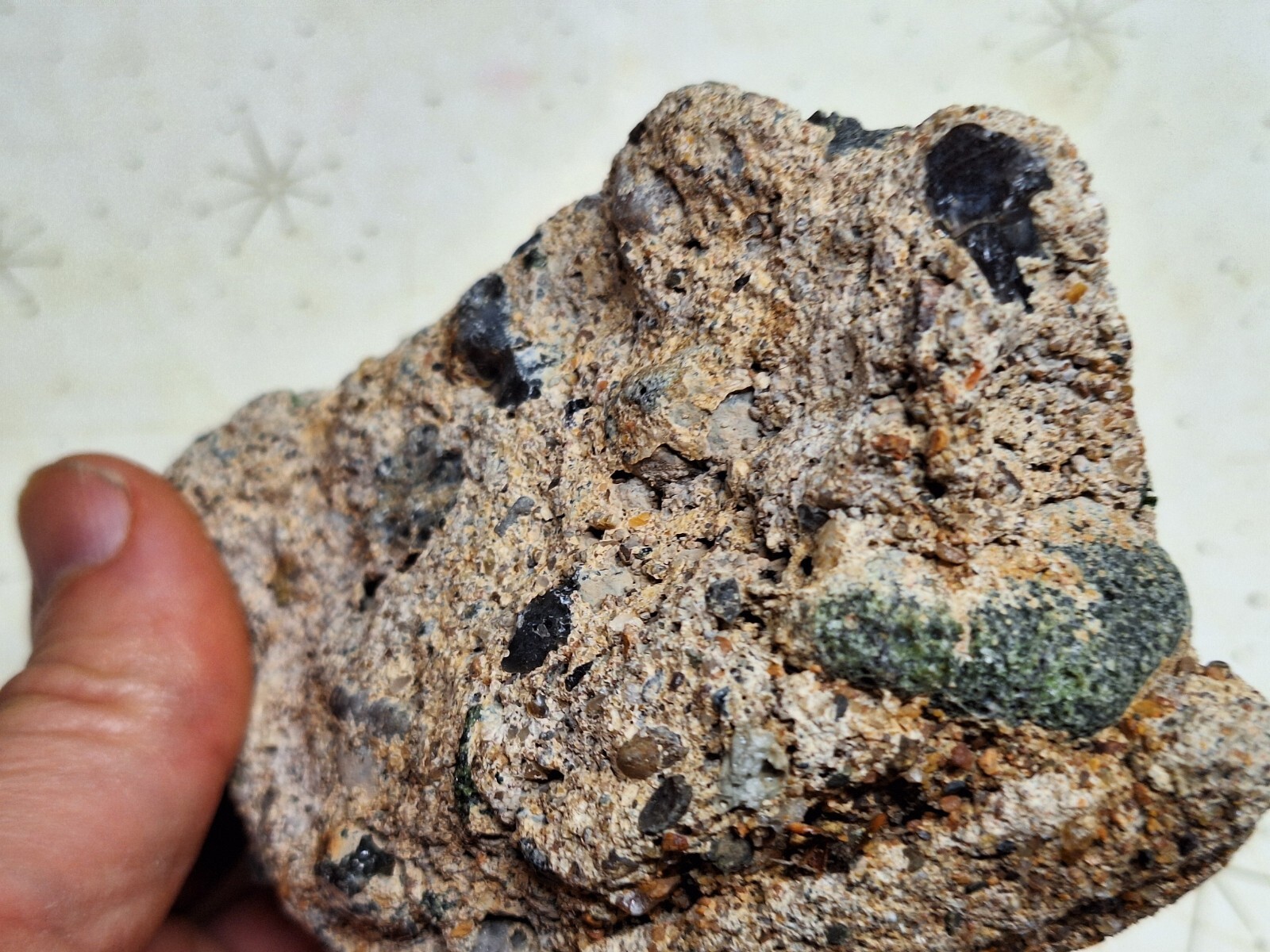 Rare Michigan Leland Blue With Frankfort Green Slag Cement Blue Green Gray Mix