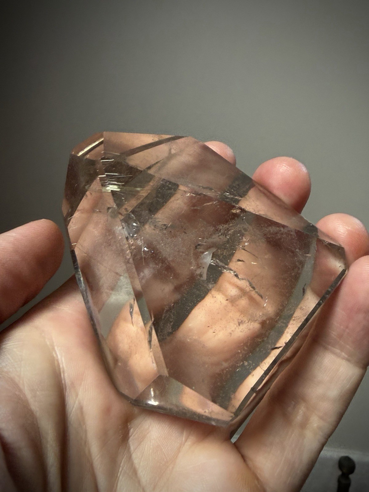 Gold Rutilated Quartz Crystal Optical Quartz Rutile Inclusion Quartz Polished