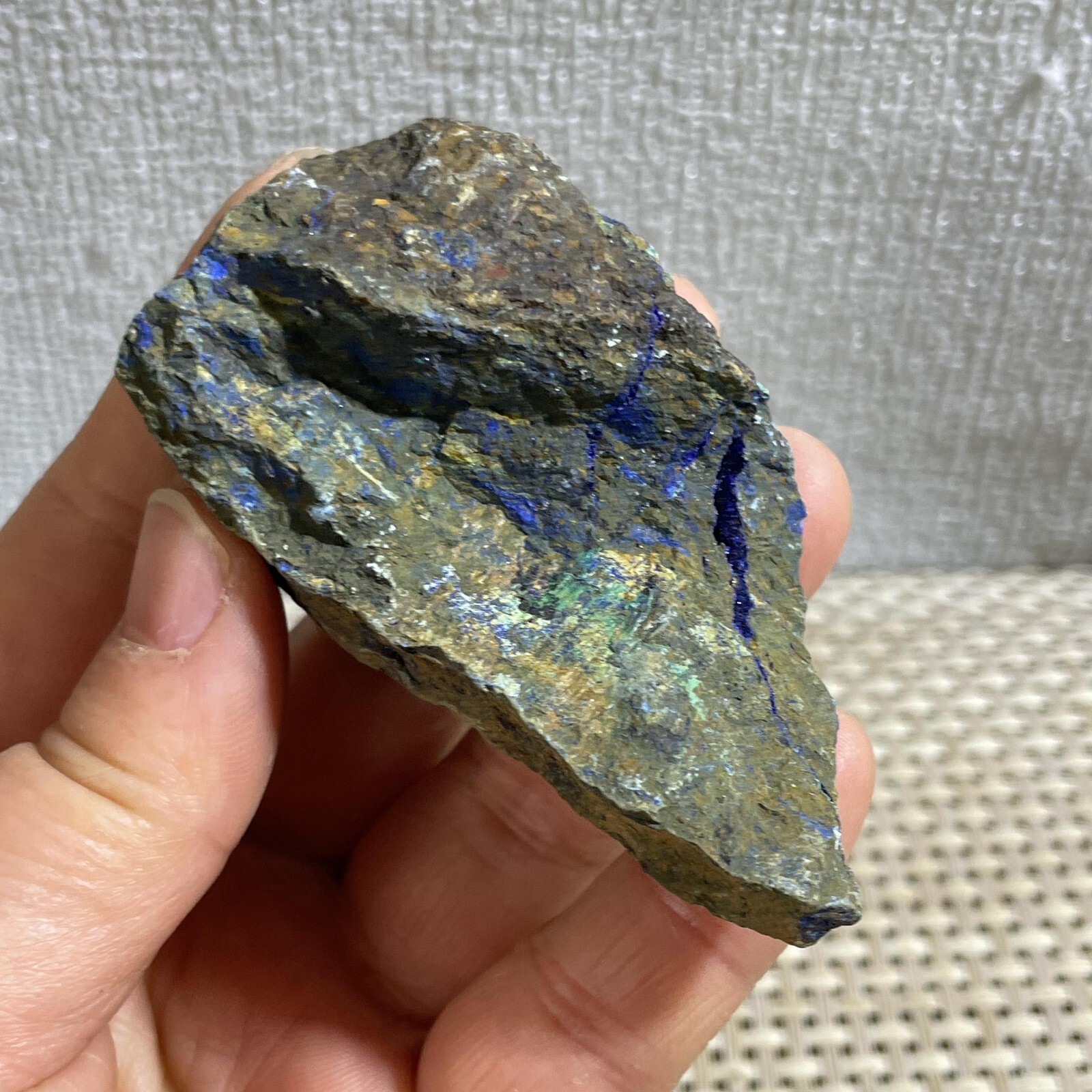 98g blue copper ore quartz malachite crystal mineral specimen