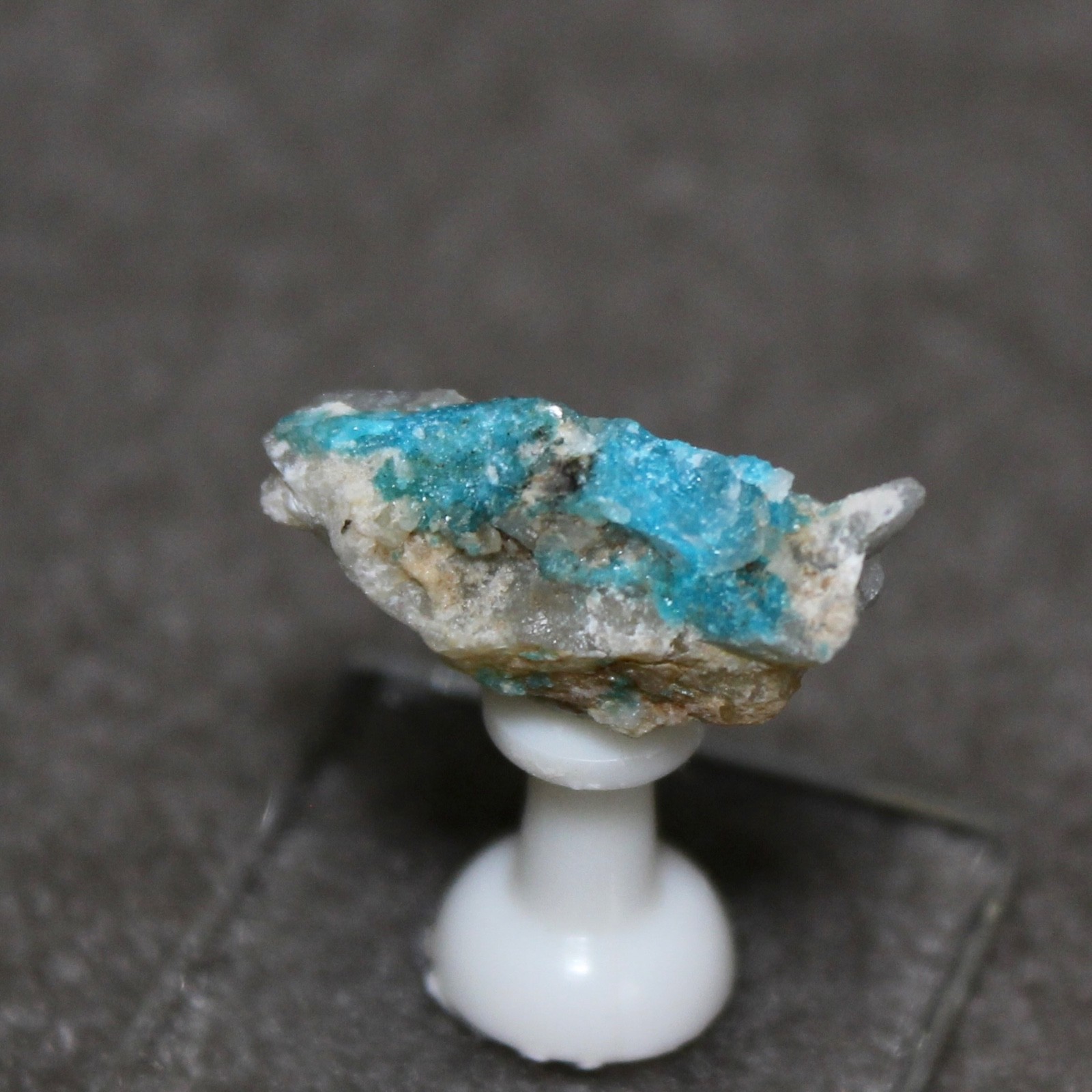 TURQUOISE on quartz. Bishop Mine, Lynch Station, Virginia. #5218