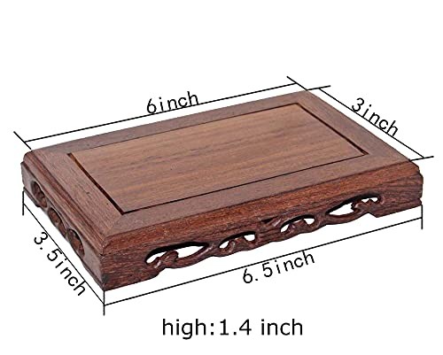 Oriental Furniture Solid Wood Base Rectangular Carved Art Craft Display Stand…