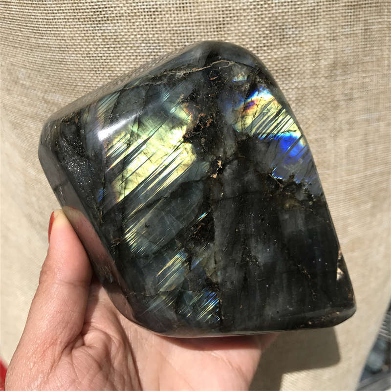 1.21kg Natural Labradorite Quartz Crystal Spectrolite Mineral Reiki healing