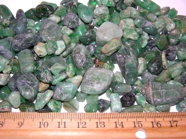 Emerald crystal Brazil tumble polished 1 ounce lots 1/8-1 inch 20-35 pieces