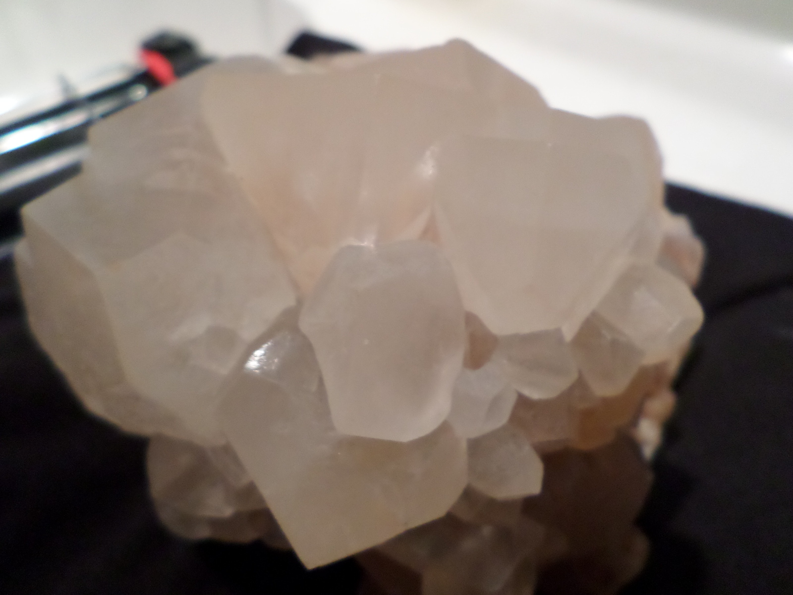KB: LARGE CABINET BRIGHT FL WHITE CALCITE XLS & PHOS. FROM HUNAN PROVINCE, CHINA