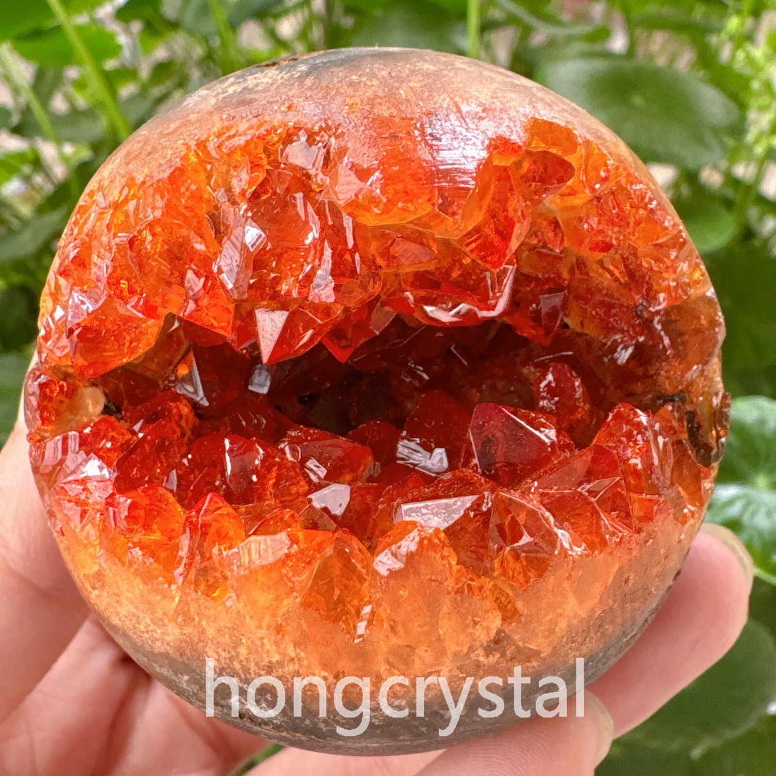 200g-300g Natural Citrine geode quartz cluster crystal specimen healing