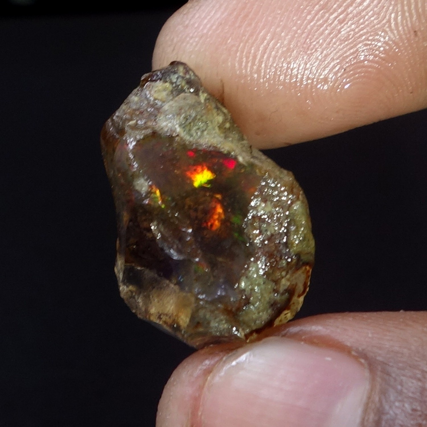 Opal Natural Ethiopian Loose Rough Raw Opal Gemstone Multi Fire Oil Rough 25 CT