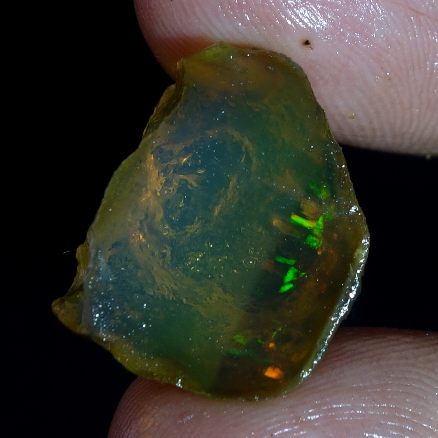 16.00 Cts 100% Natural Welo Fire Ethiopian Oil Opal Rough Cab Gems Ring Nacklace