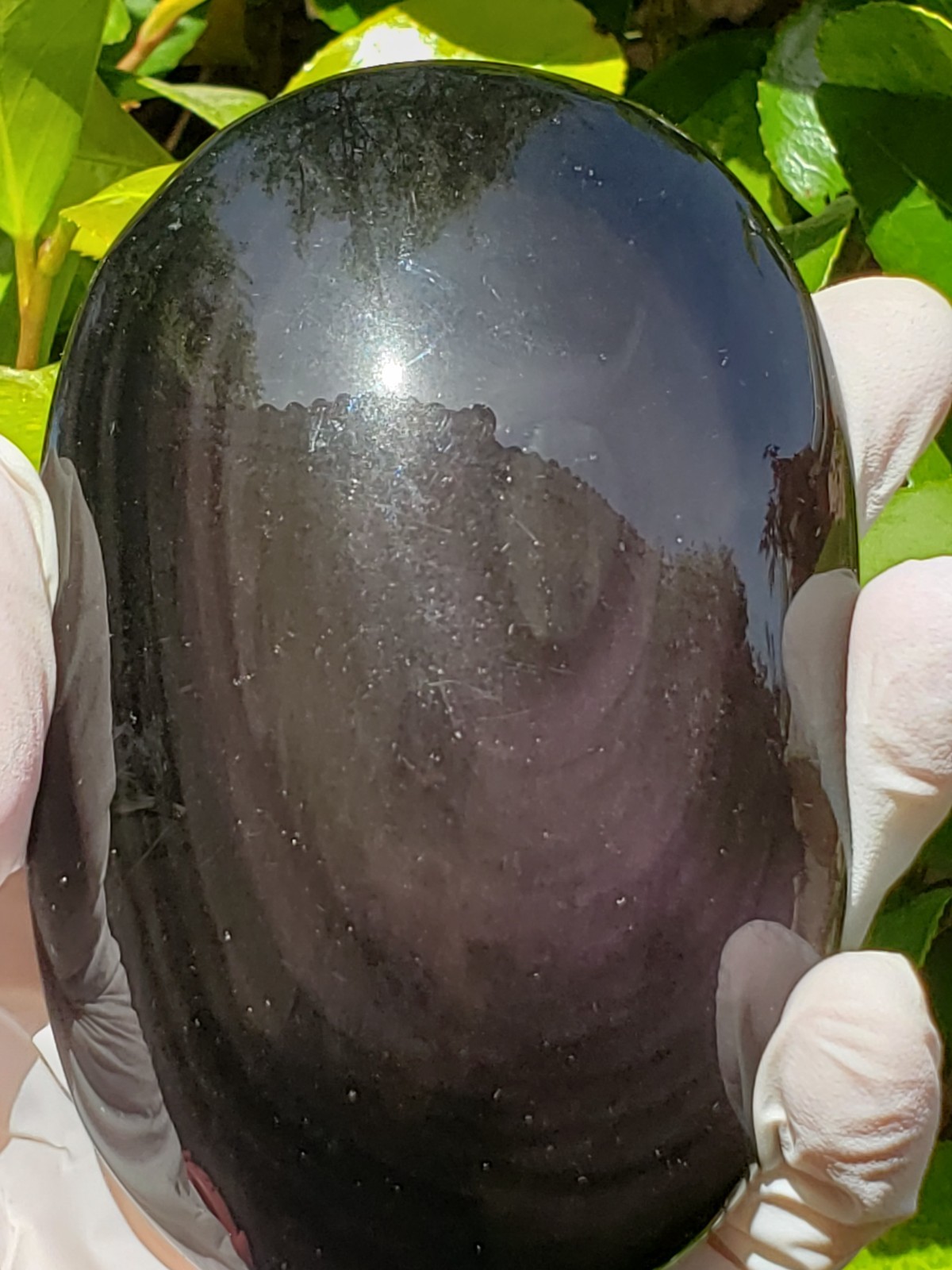 4.25″ Rainbow Obsidian Crystal Free Form Puffy Oval, 324g or 11.4 oz