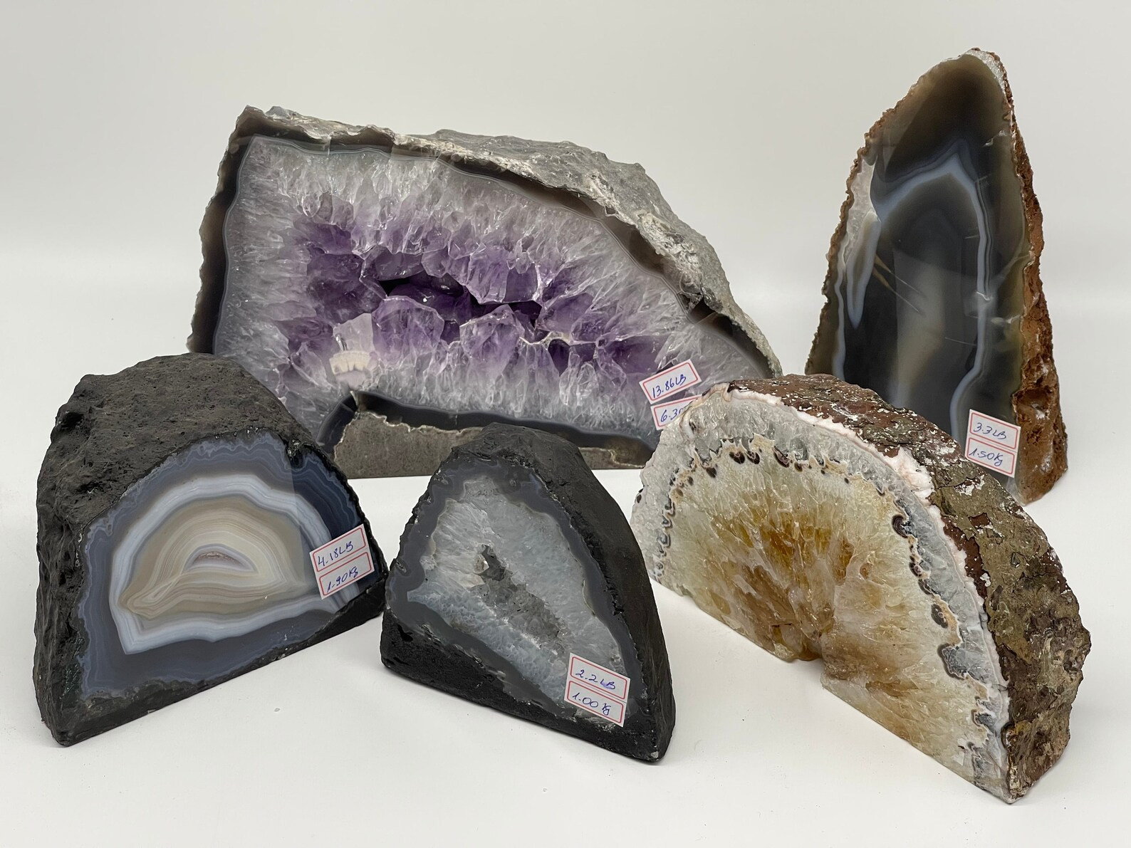 X-Large Polished Agate Geode, Agate Slice w. Cut Base or Self Standing,Pick Size