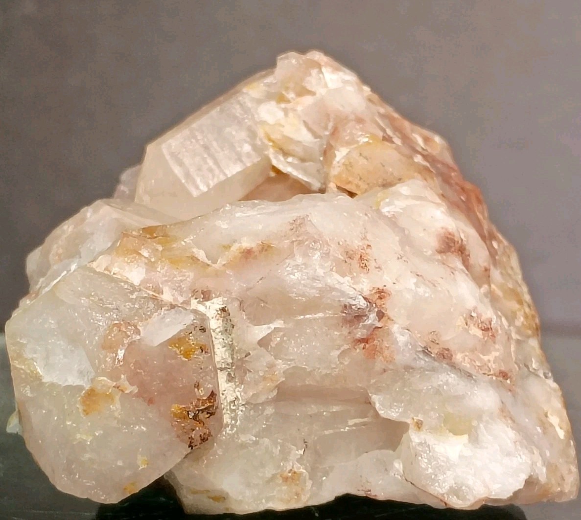 104g Quartz & Massive Topaz Crystal Silver Mines MO Historic Byrd Collection