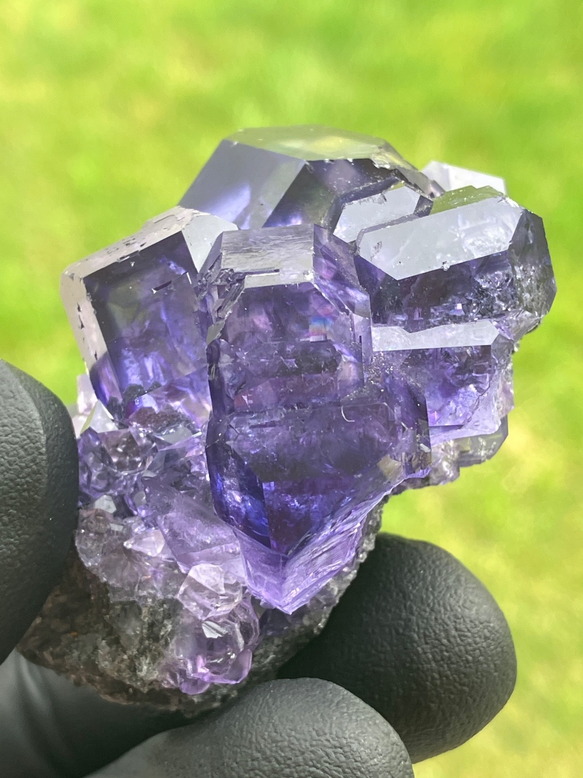 “Tanzanite” Fluorite gemmy lustrous large crystals XiaYang Mine Fujian China
