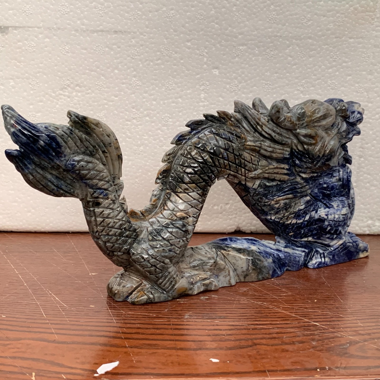 2.7LB-3.5LB Natural Hand Carved sodalite Quartz dragon Crystal Reiki Healing 1PC