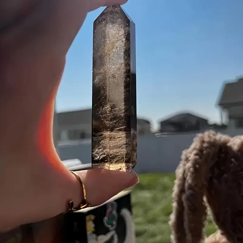 Smoky Quartz Crystal Polished Tower Point Obelisk Healing Mineral Specimen