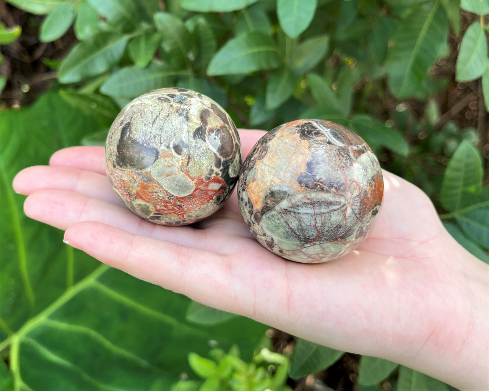 Rhyolite Crystal Sphere with Stand, 1.5″ (‘A’ Grade Polished Rhyolite Spheres)