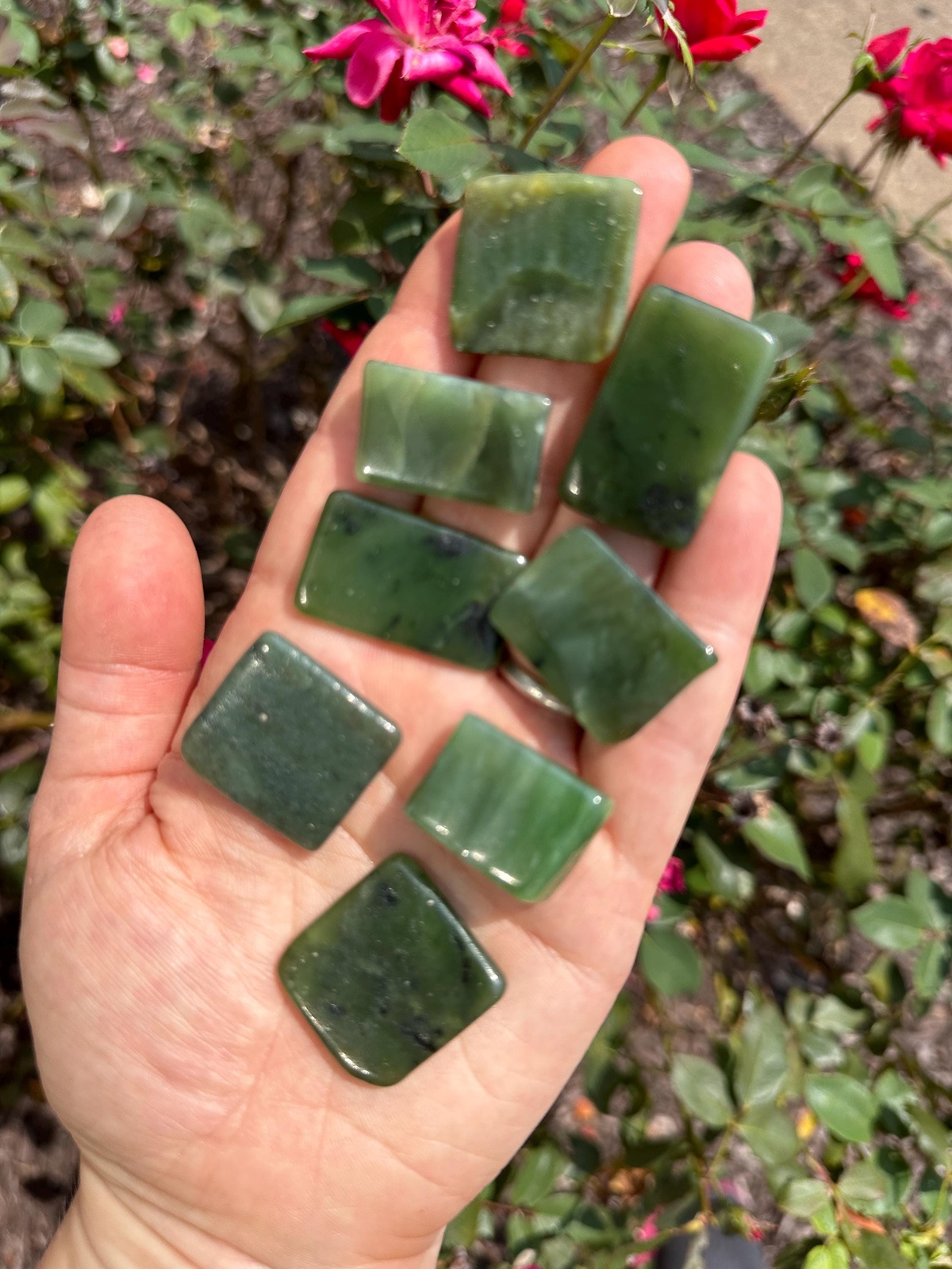 Nephrite Jade Crystal Slice, Natural Nephrite Jade from Siberia