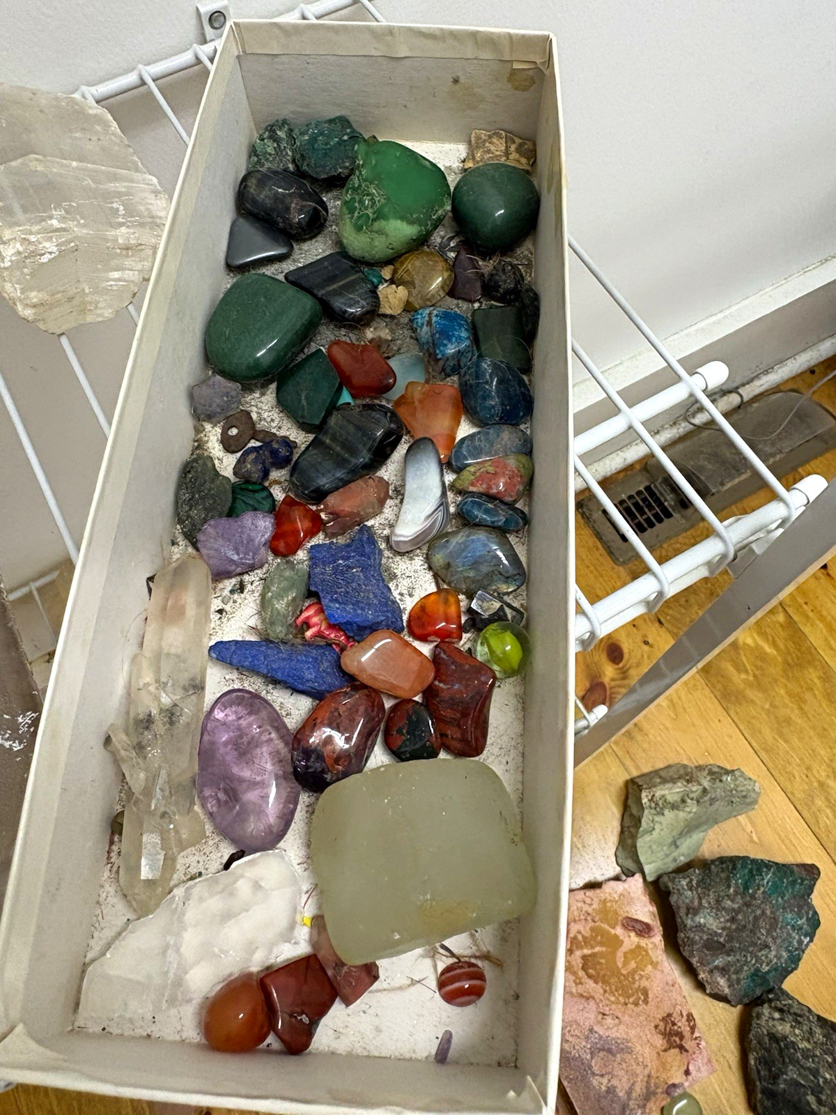 Mixed Assorted Tumbled Stones & Crystals Lot, Assorted Colors