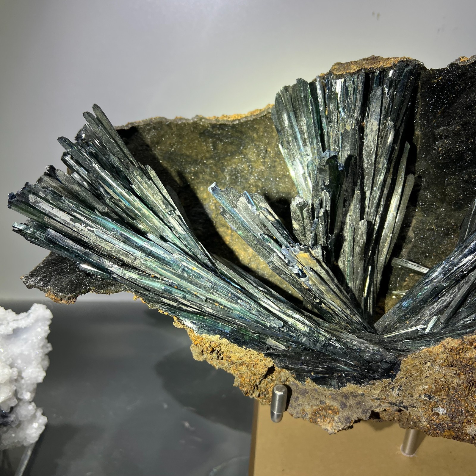 12.78lb Natural Vivianite Rough Quartz Crystal Blue Iron Ore Cluster Specimen